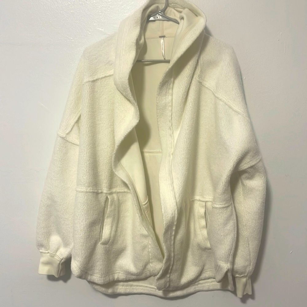 Free people open Sherpa ivory sweater